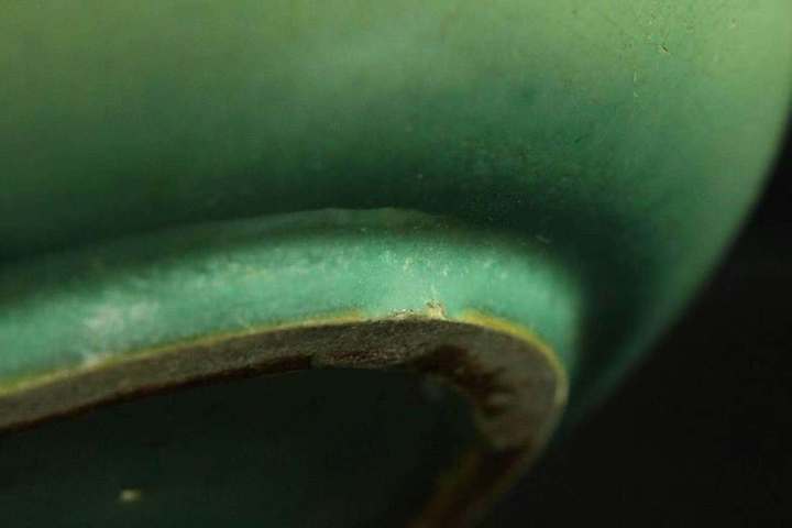 古玩陶瓷青釉花口盤真品鑒賞圖
