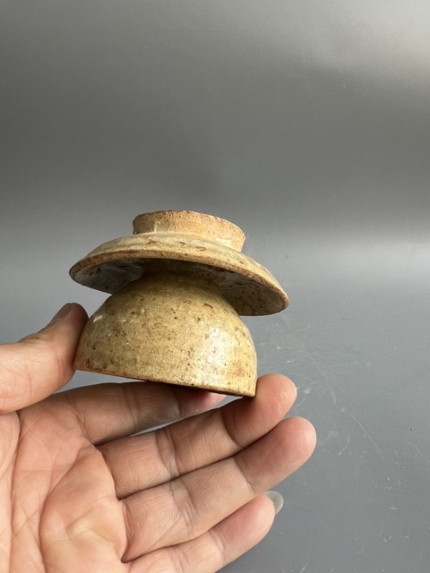 古玩陶瓷青釉盞托真品鑒賞圖