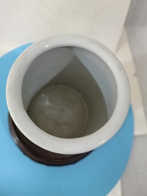 古玩陶瓷青花雙龍戲珠紋筆筒真品鑒賞圖