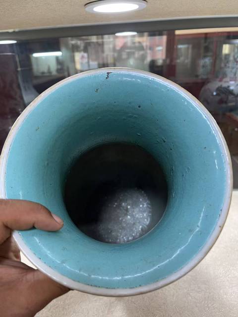 古玩陶瓷清中期 十二花神觀音瓶真品鑒賞圖