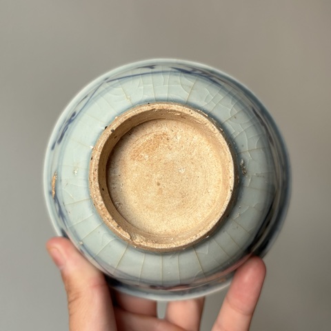 古玩陶瓷青花纏枝蓮紋碗真品鑒賞圖