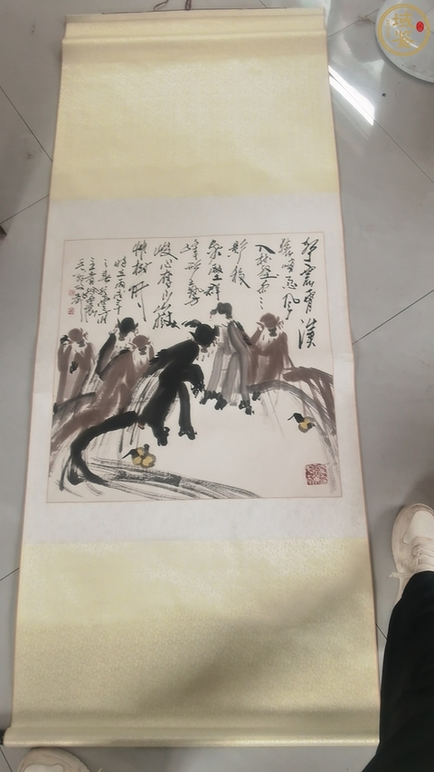古玩字畫徐培晨款寫意群猴拍賣,當前價格9600元