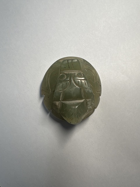 古玩玉器岫玉雕“龍紋腰帶穿”真品鑒賞圖