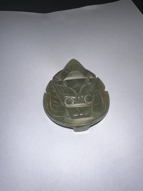 古玩玉器岫玉雕“龍紋腰帶穿”真品鑒賞圖