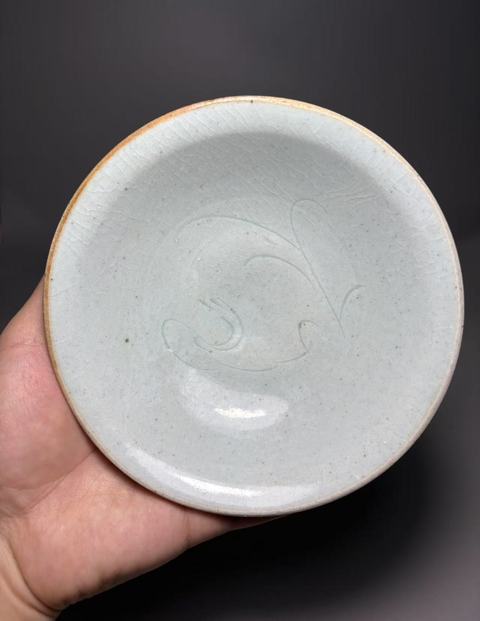古玩陶瓷宋,景德鎮(zhèn)窯影青釉鵝紋碗拍賣,當(dāng)前價(jià)格2400元