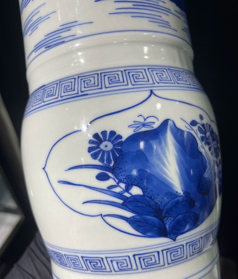 古玩陶瓷青花花觚真品鑒賞圖