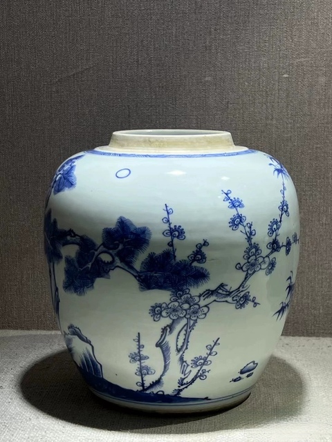 古玩陶瓷青花罐真品鑒賞圖