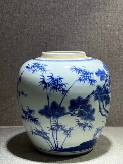 古玩陶瓷青花罐真品鑒賞圖