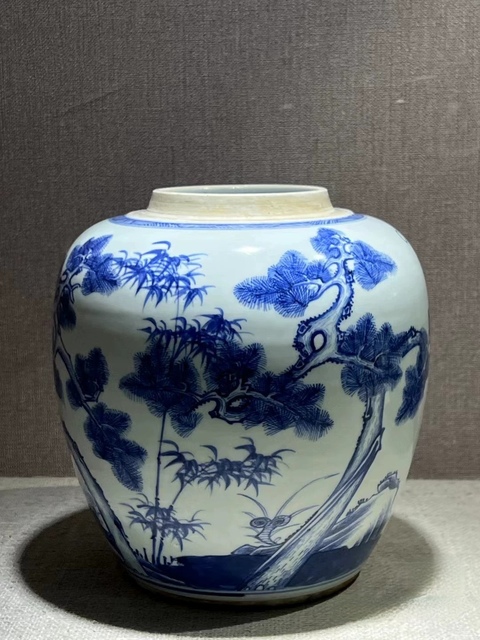 古玩陶瓷青花罐真品鑒賞圖
