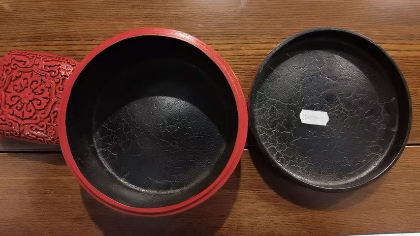 古玩雜項剔紅盒真品鑒賞圖