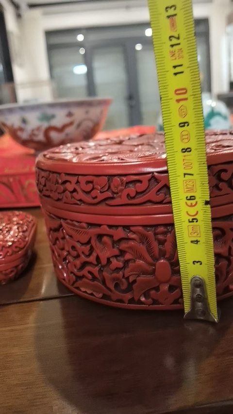 古玩雜項剔紅盒真品鑒賞圖