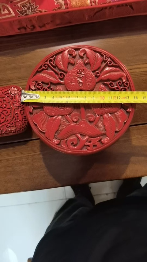 古玩雜項剔紅盒真品鑒賞圖