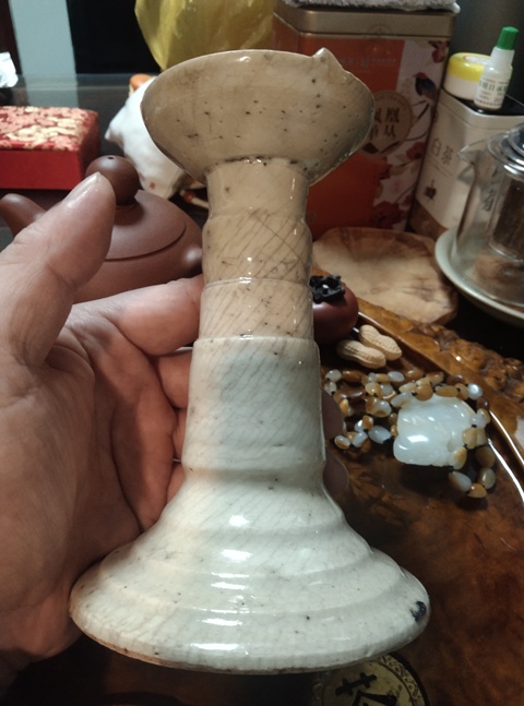 古玩陶瓷清末民國(guó)燈臺(tái)真品鑒賞圖