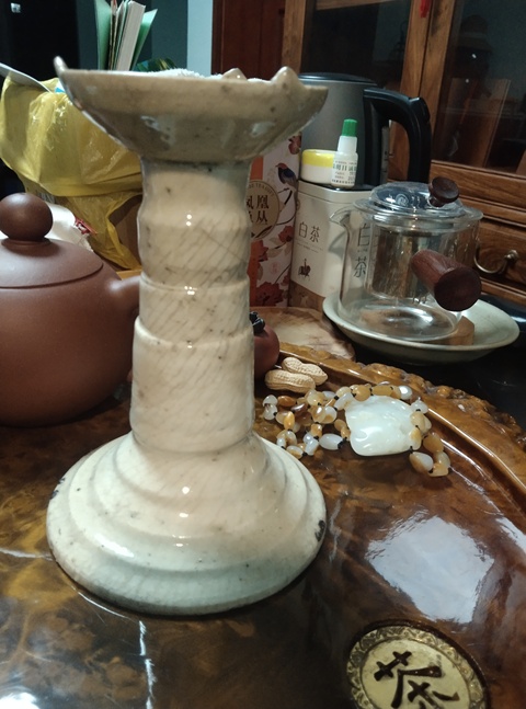 古玩陶瓷清末民國(guó)燈臺(tái)真品鑒賞圖