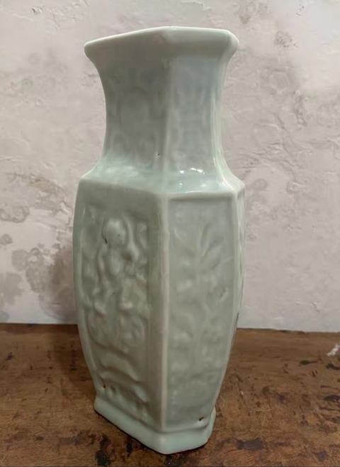 古玩陶瓷青釉瓶真品鑒賞圖