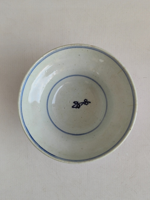 古玩陶瓷青花淡描花卉紋折腰碗拍賣,當(dāng)前價格450元