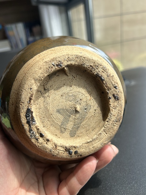 古玩陶瓷磁州窯兔毫釉折肩瓶真品鑒賞圖