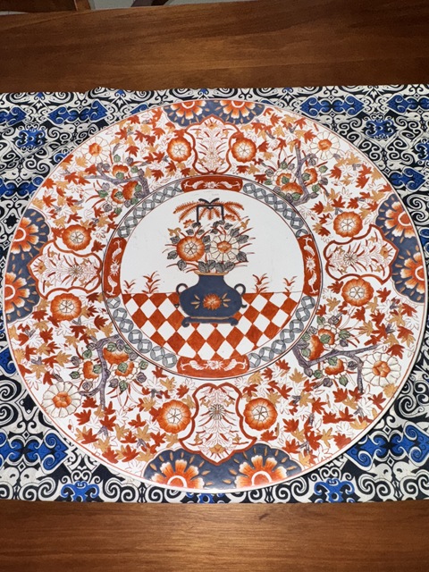 古玩陶瓷粉彩花卉紋盤真品鑒賞圖