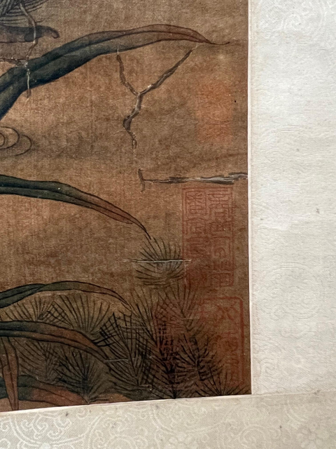 古玩字畫呂紀(jì)款花鳥真品鑒賞圖