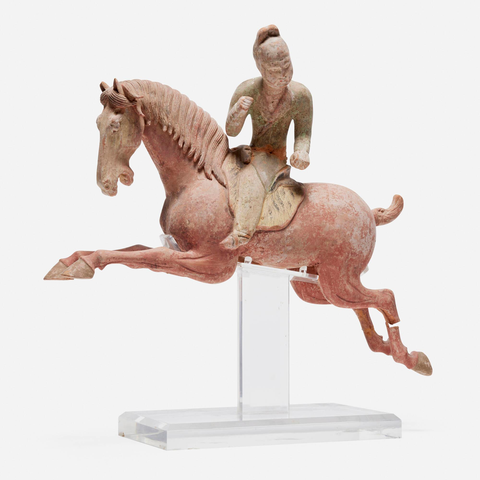 古玩陶瓷馬球俑（后雕）真品鑒賞圖