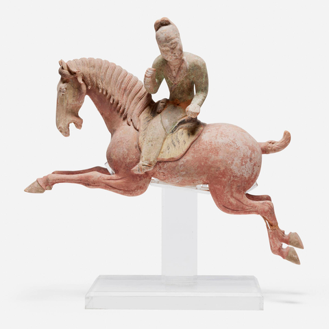 古玩陶瓷馬球俑（后雕）真品鑒賞圖