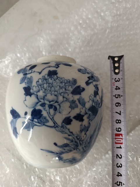 古玩陶瓷晚清青花花鳥(niǎo)罐真品鑒賞圖