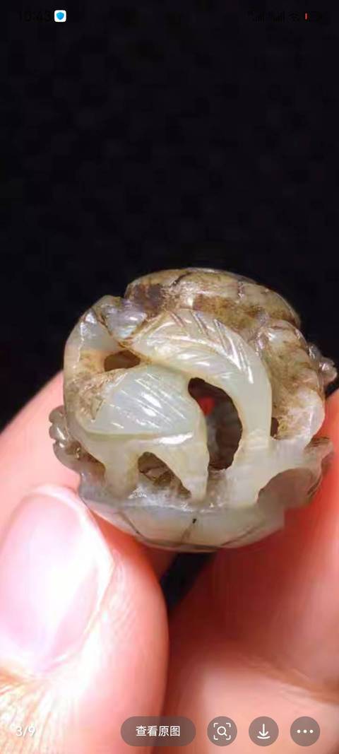 古玩玉器提油仿古“玉珠”真品鑒賞圖