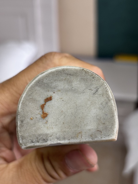 古玩陶瓷青花山水紋壁瓶真品鑒賞圖