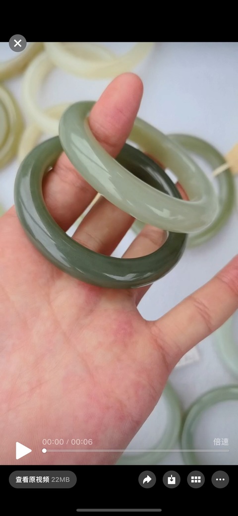 古玩陶瓷和田青釉手鐲真品鑒賞圖