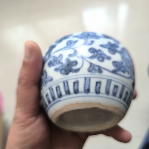 古玩陶瓷青花石榴尊真品鑒賞圖