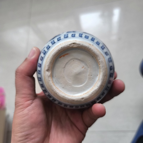 古玩陶瓷青花石榴尊真品鑒賞圖