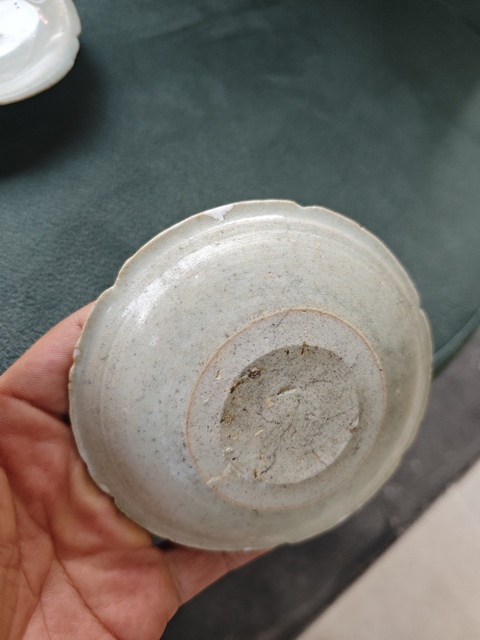 古玩陶瓷青白釉花口碟一對拍賣,當前價格1200元