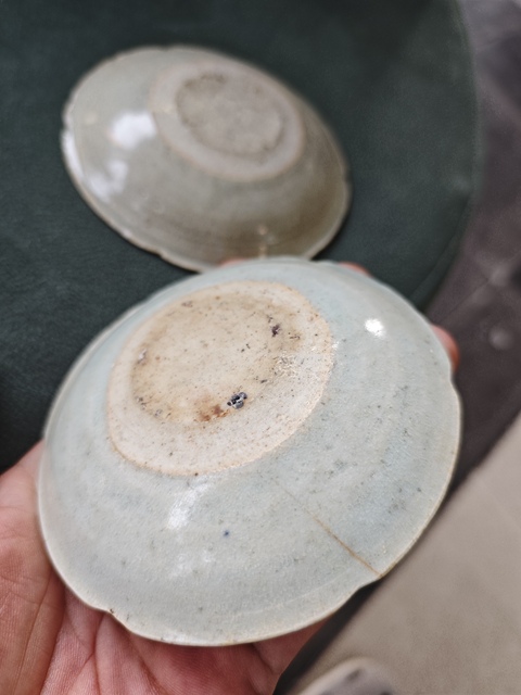 古玩陶瓷青白釉花口碟一對拍賣,當前價格1200元