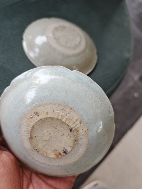 古玩陶瓷青白釉花口碟一對拍賣,當前價格1200元