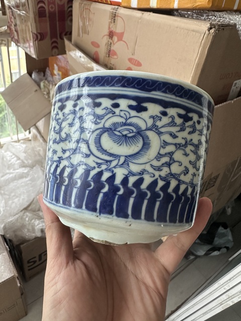 古玩陶瓷青花花卉紋香爐拍賣,當前價格1200元