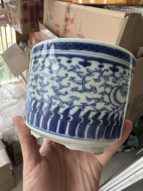 古玩陶瓷青花花卉紋香爐拍賣,當前價格1200元