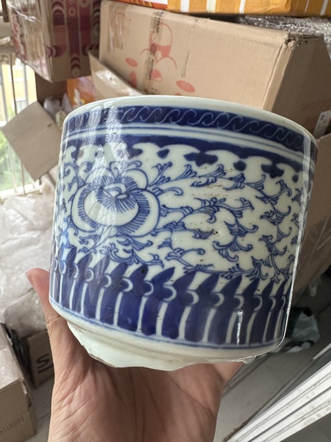 古玩陶瓷青花花卉紋香爐拍賣,當前價格1200元