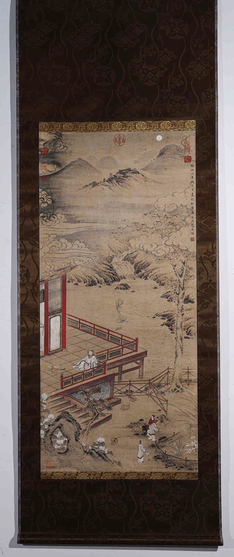 古玩字畫趙孟頫款山水真品鑒賞圖