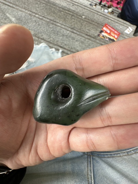 古玩玉器鳥首真品鑒賞圖