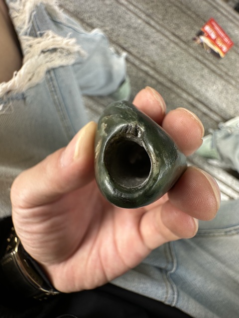 古玩玉器鳥首真品鑒賞圖
