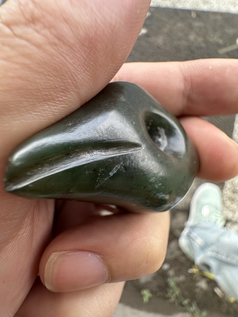 古玩玉器鳥首真品鑒賞圖
