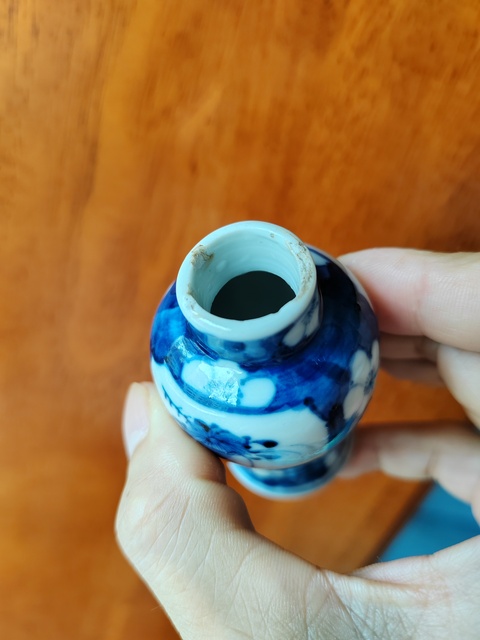 古玩陶瓷青花博古圖梅瓶真品鑒賞圖