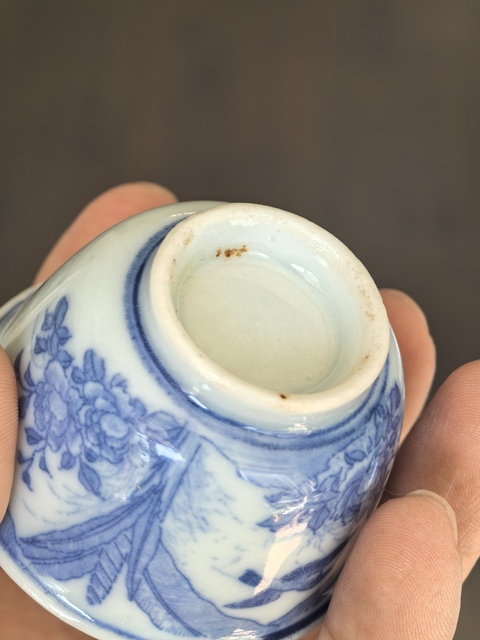 古玩陶瓷青花花鳥紋杯真品鑒賞圖