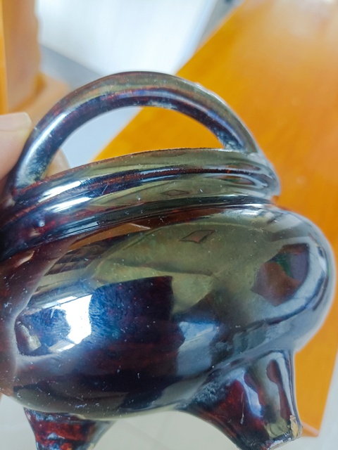 古玩陶瓷 三足鳳眼香爐真品鑒賞圖