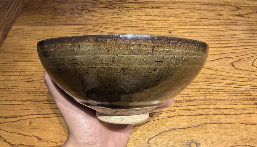 古玩陶瓷茶葉末釉碗真品鑒賞圖