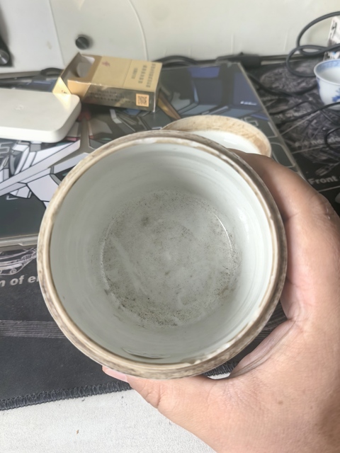 古玩陶瓷人物紋青花蓋缸真品鑒賞圖