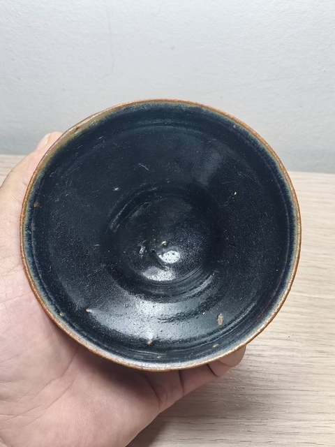 古玩陶瓷黑釉茶盞真品鑒賞圖