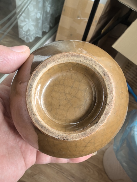 古玩陶瓷哥釉瓶真品鑒賞圖