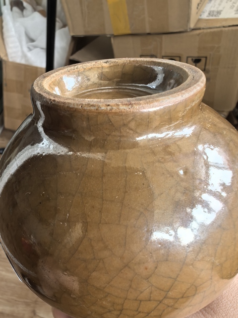 古玩陶瓷哥釉瓶真品鑒賞圖