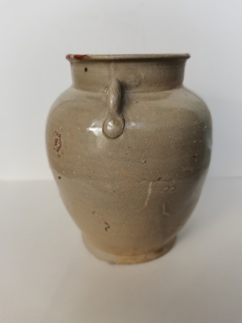 古玩陶瓷長沙窯青釉雙系罐拍賣,當前價格0元